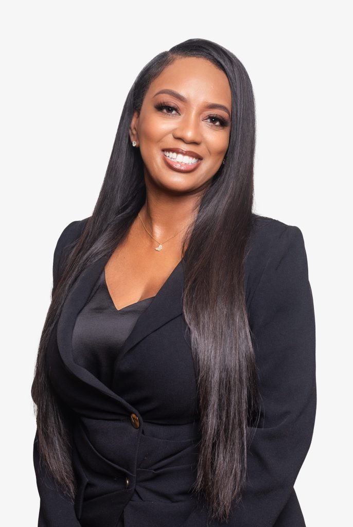 Classic LinkedIn Business Headshot of a woman against a white studio background
